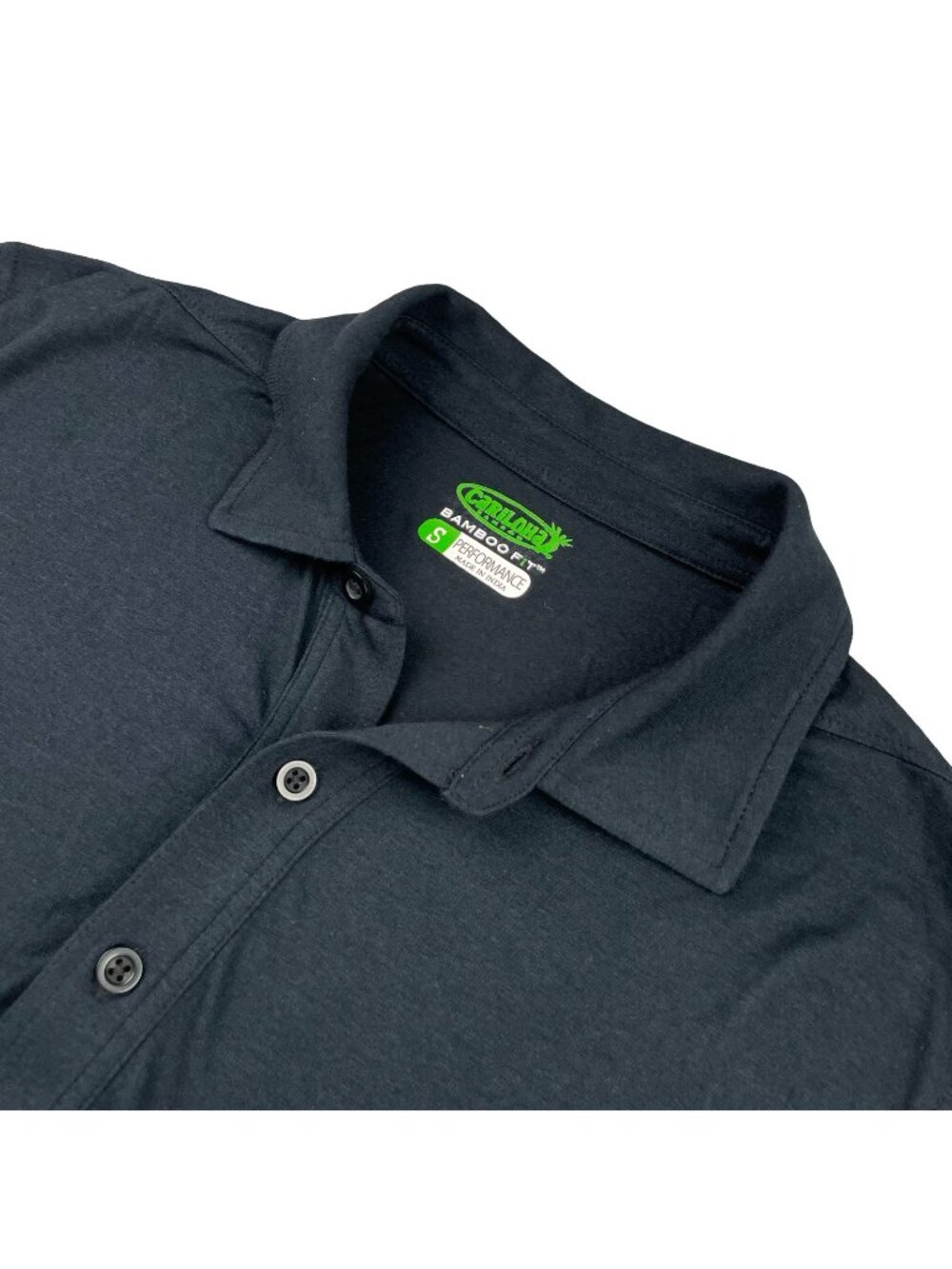 Cariloha Men's Bamboo Fit Performance Stretch S/S Polo Shirt Black • Small
